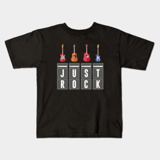 Guitars Just Rock Music Kids T-Shirt